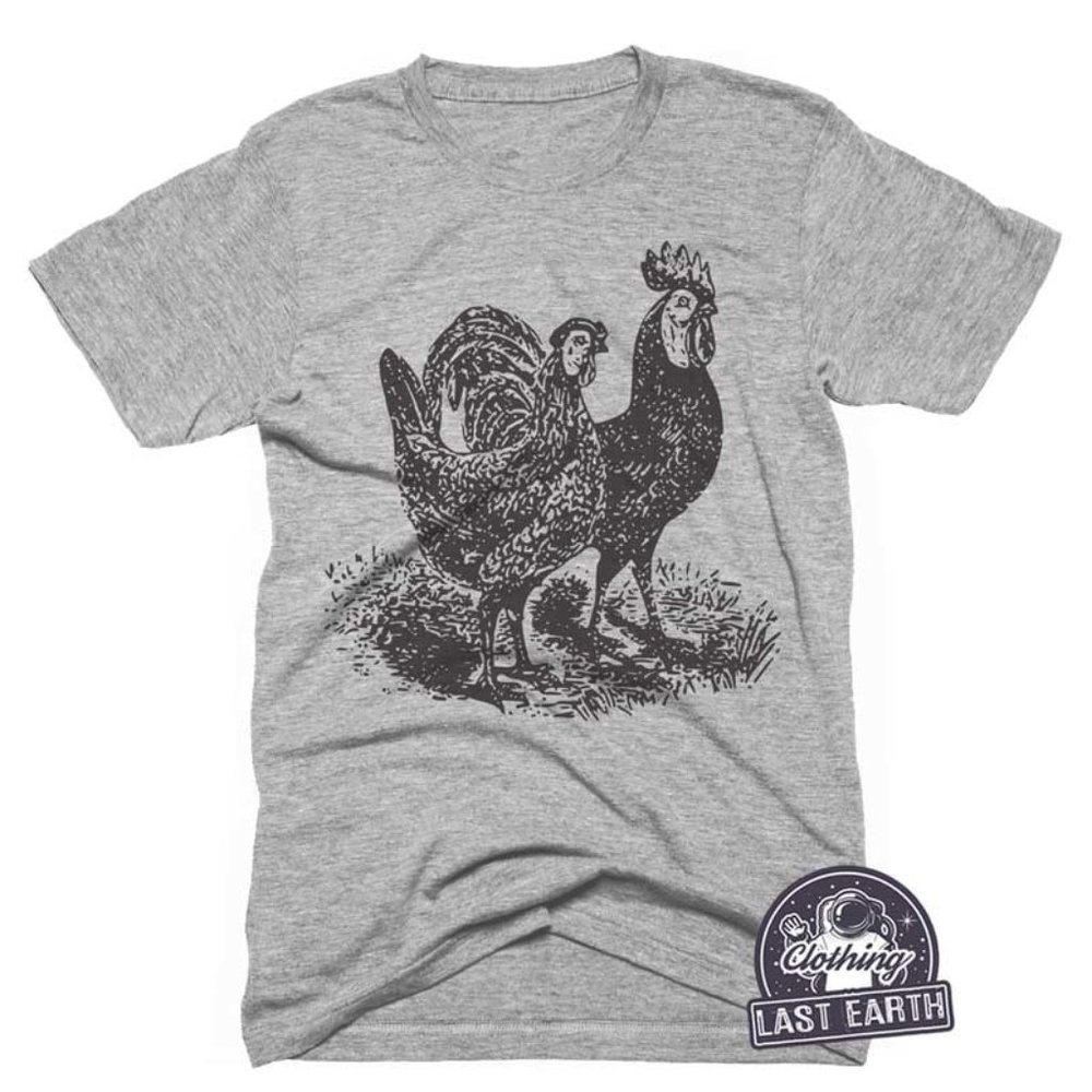 Chickens in Love T-Shirt Chicken Lover Gift Farm Rooster and Hen Together
